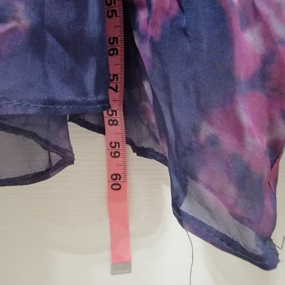 Luxe by Seraphine Size 6 Navy Blue & Pink Floral Silk Maternity Gown - Picture 6 of 16